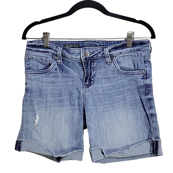 Kut from the Kloth Bermuda Jean Shorts Slight Distressing Womens Size 6 - Picture 1 of 11